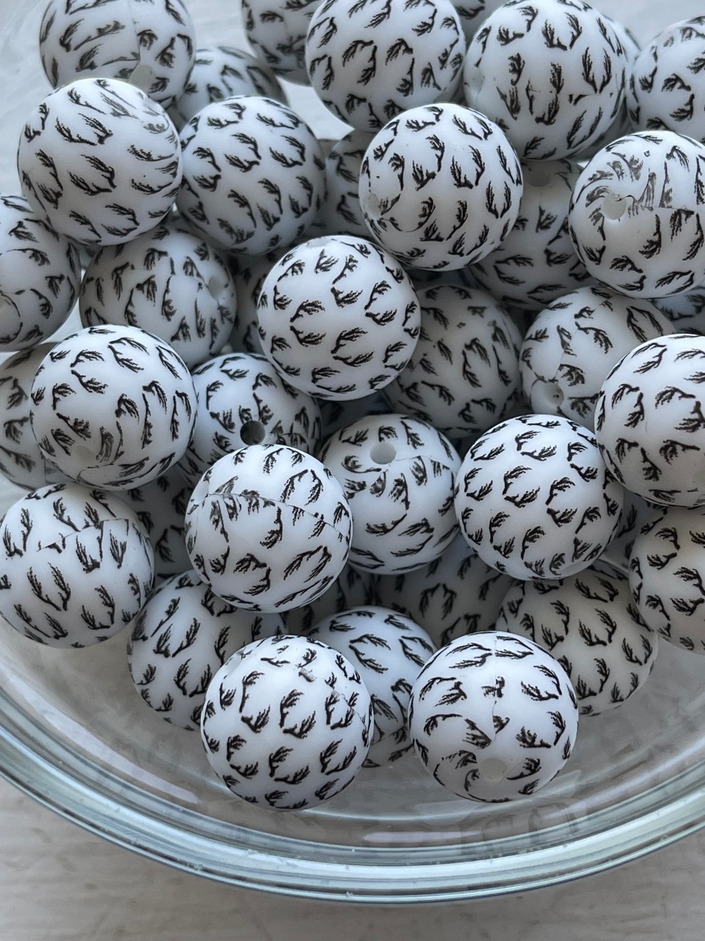 15mm SILICONE BEAD - PRINTED (21 Options)