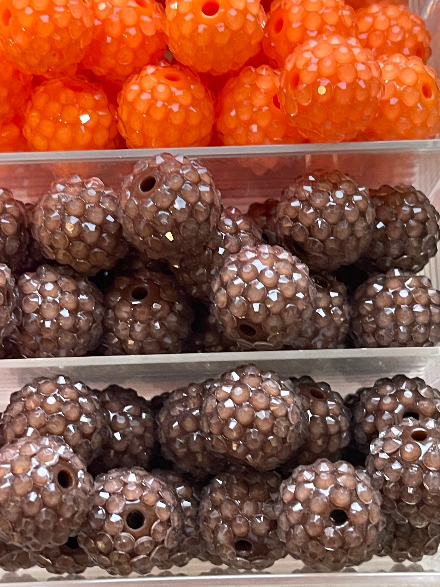 16mm CHUNKY RHINESTONE bubblegum Bead (15 Color Options)