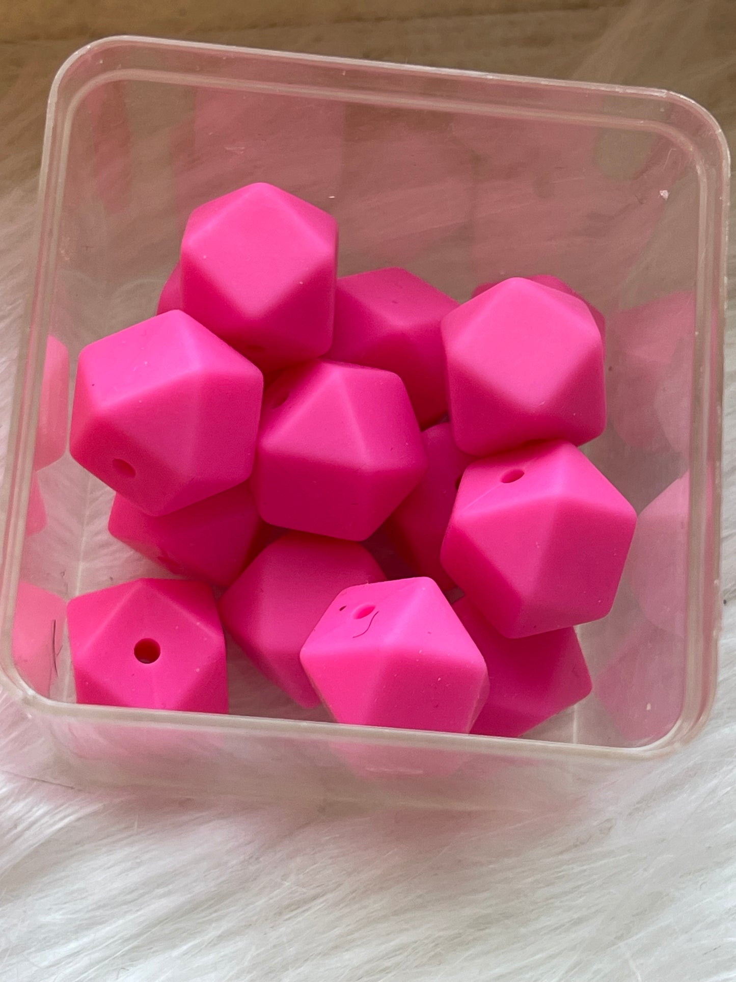 14.3mm SILICONE HEX BEADS (62 Options & Discount Scoop)