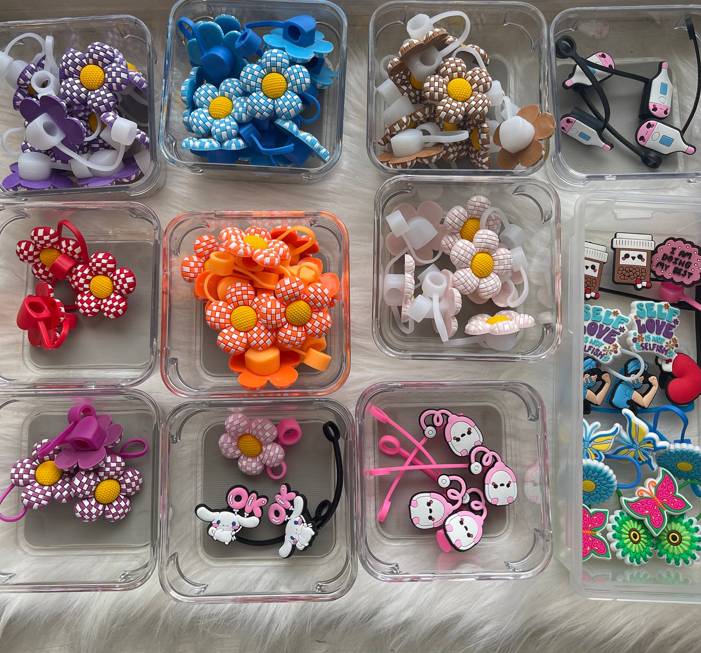 SILICONE STRAW or PEN Topper Cap (18 Options)