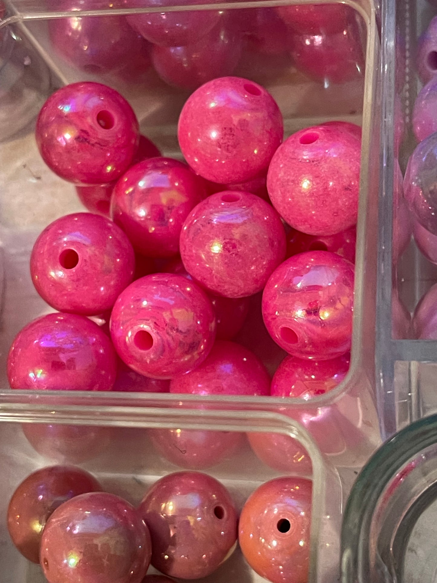 16mm ACRYLIC Bead SOLID COLORS w ABS Shine (24 Options)