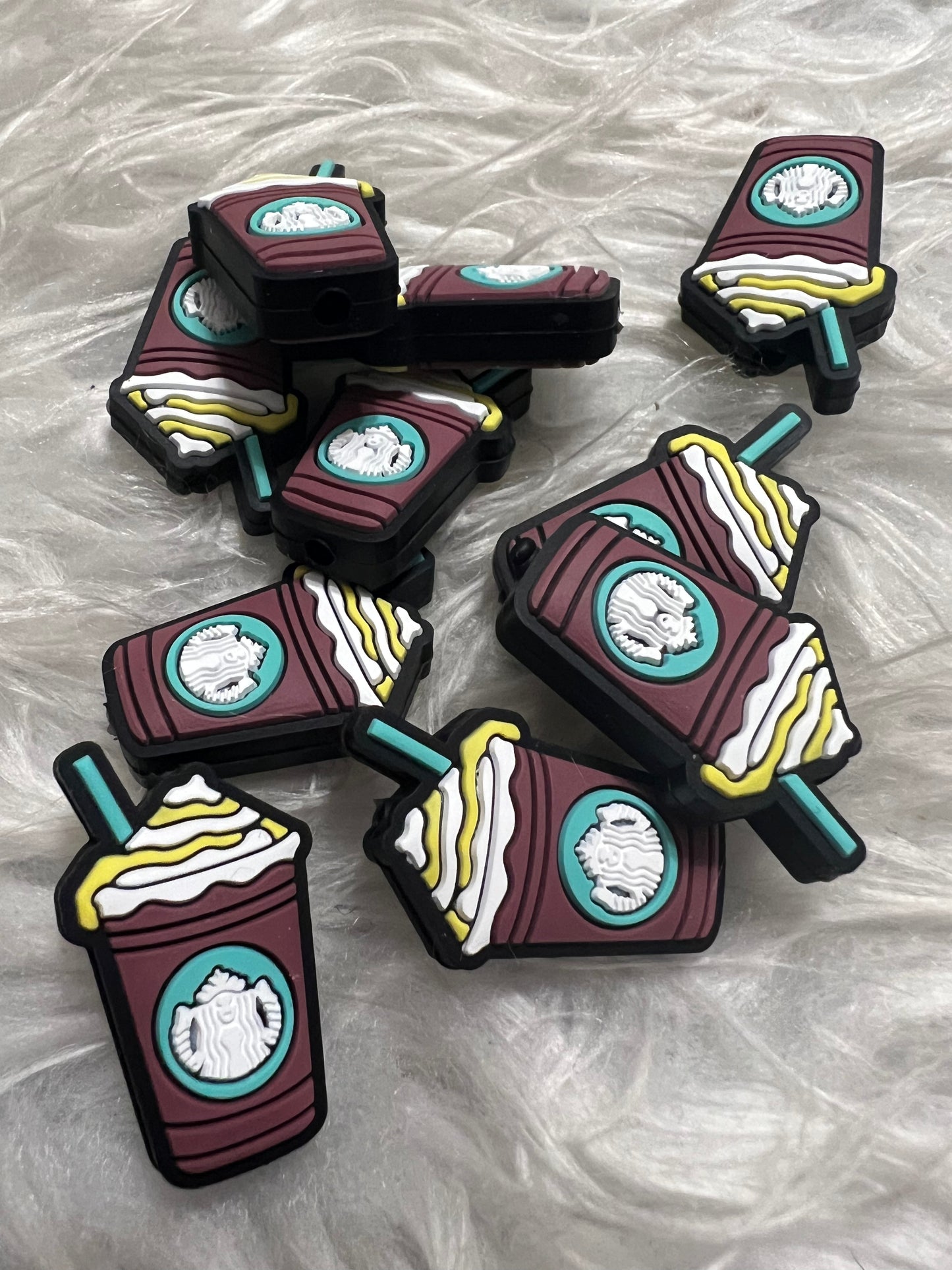 SILICONE FOCAL- Frappe Teal logo coffee