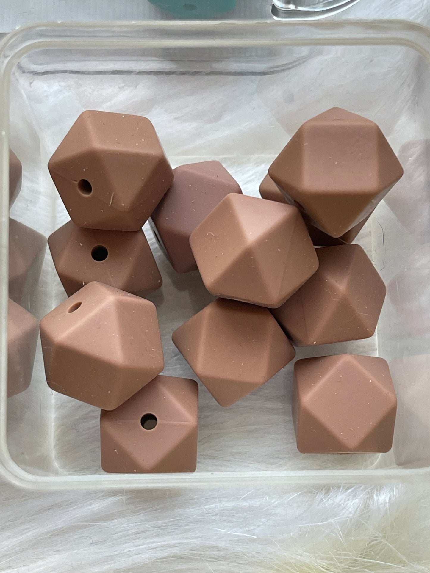 14.3mm SILICONE HEX BEADS (62 Options & Discount Scoop)