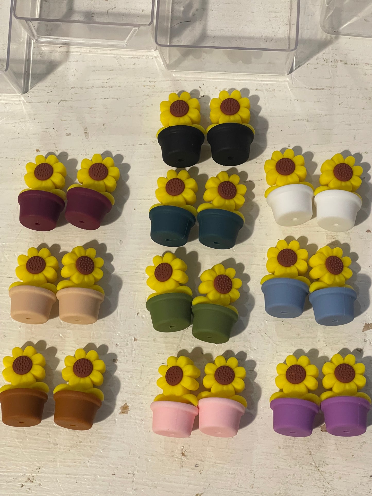 SILICONE FOCAL - Flowers in a Pot (10 options)