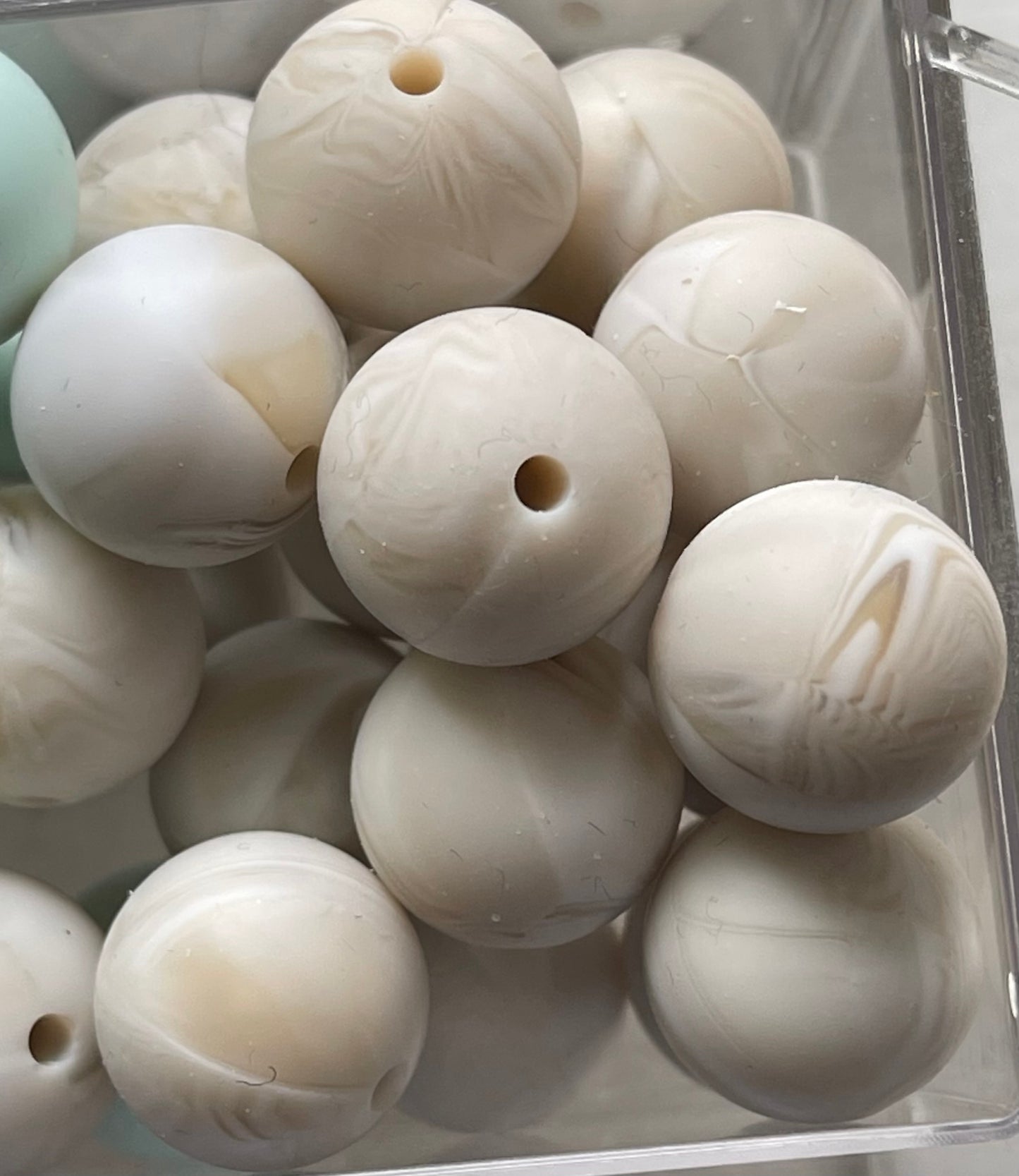 15mm SILICONE BEADS- SWIRLy Marble (10 Options)