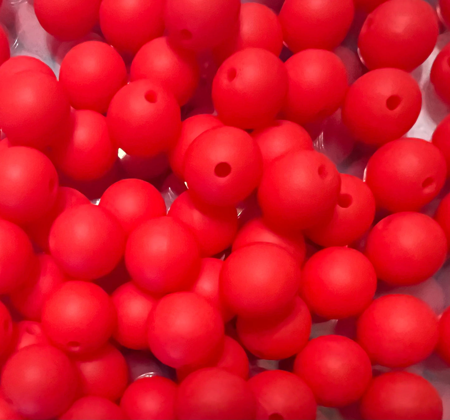 12mm SILICONE BEADS- Pinks, Red, & Orange