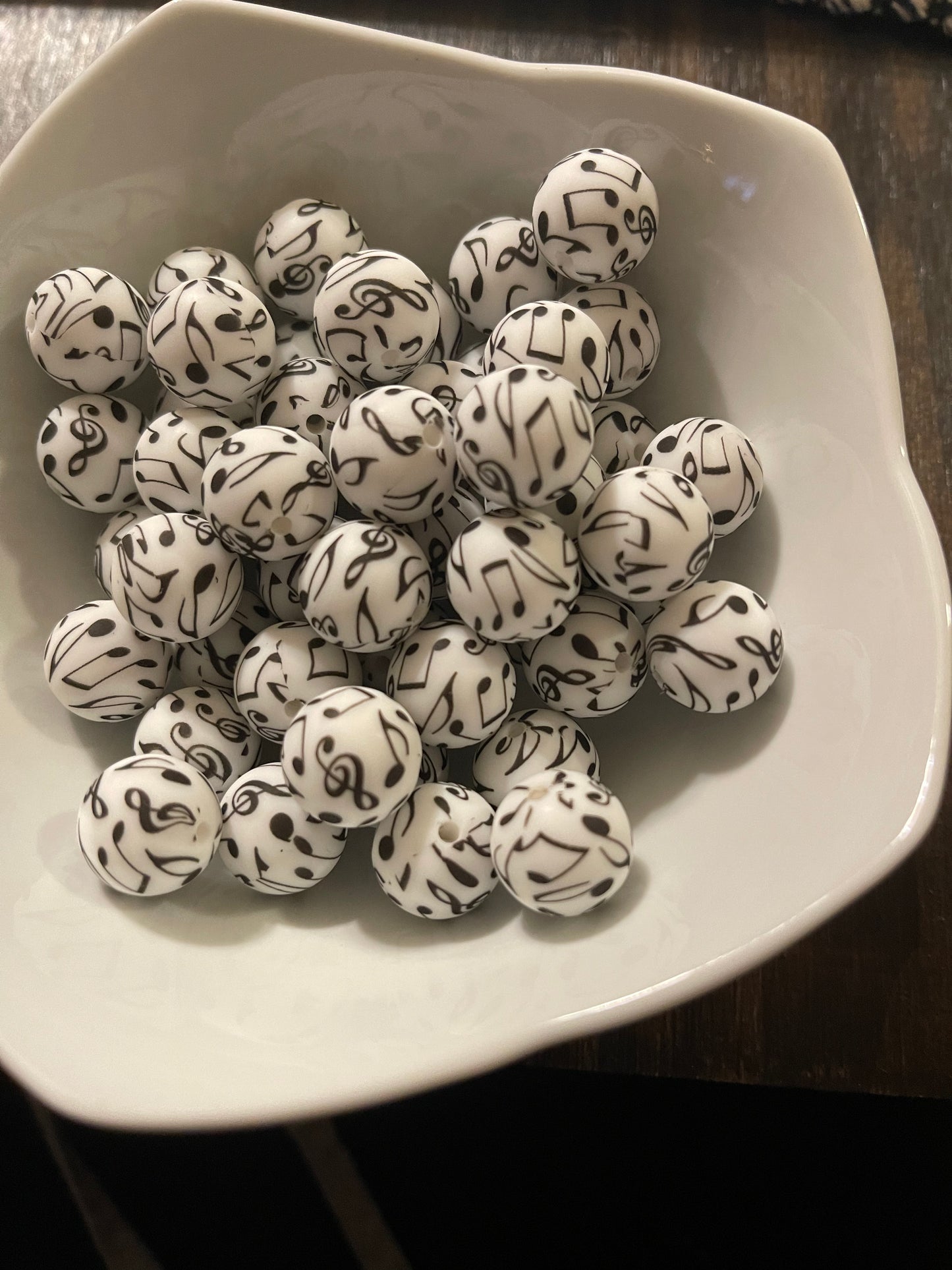 15mm SILICONE BEAD - PRINTED (21 Options)