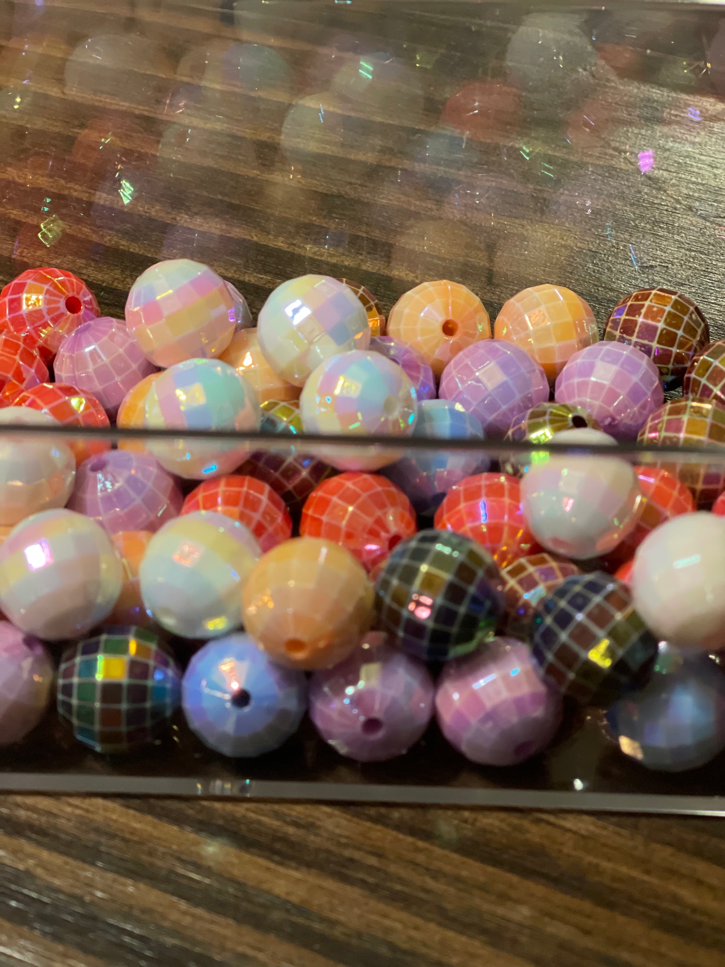 16mm ACRYLIC BEAD Disco Ball w/ ABS Shine (12 Options)