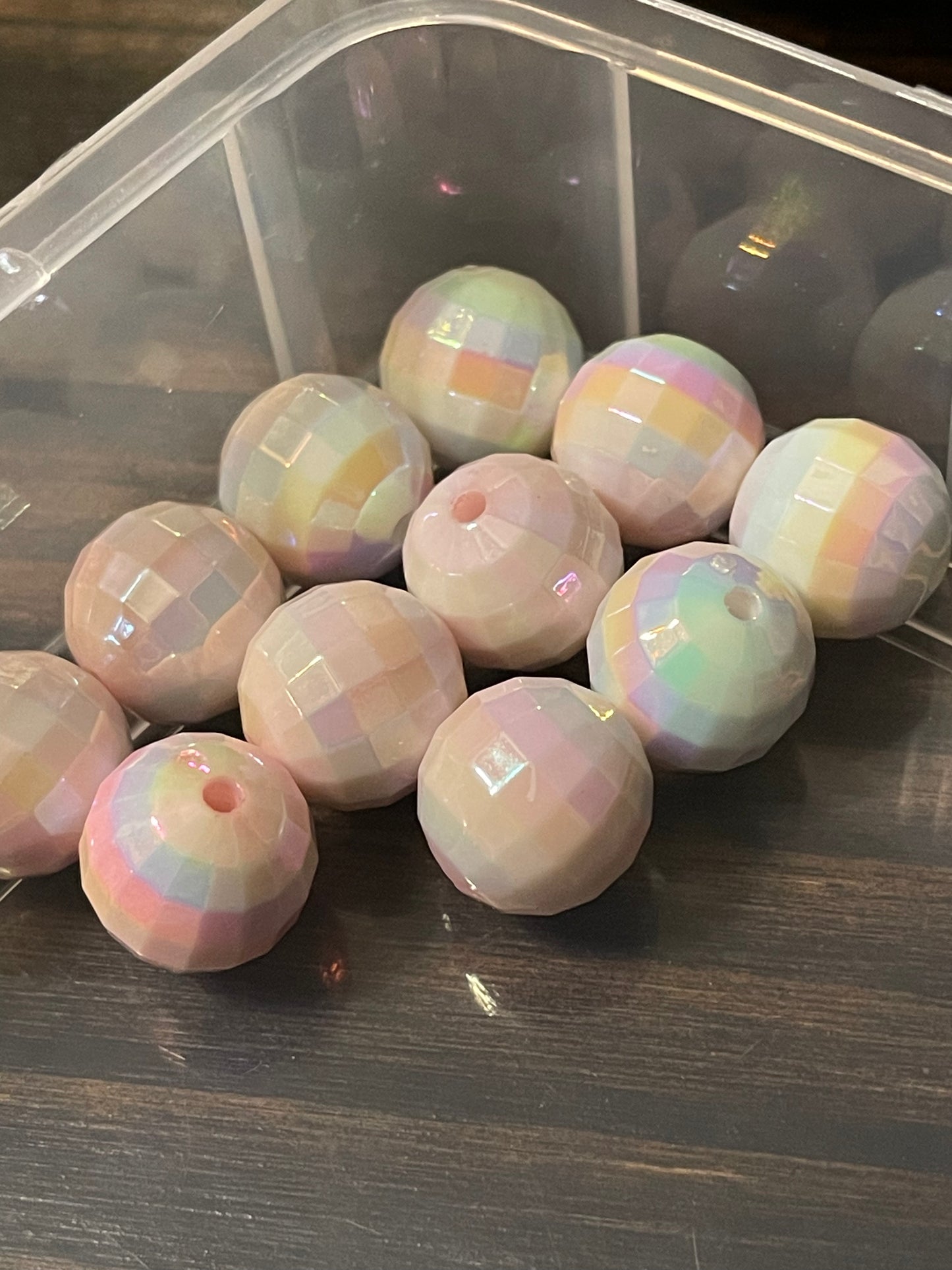 16mm ACRYLIC BEAD Disco Ball w/ ABS Shine (12 Options)