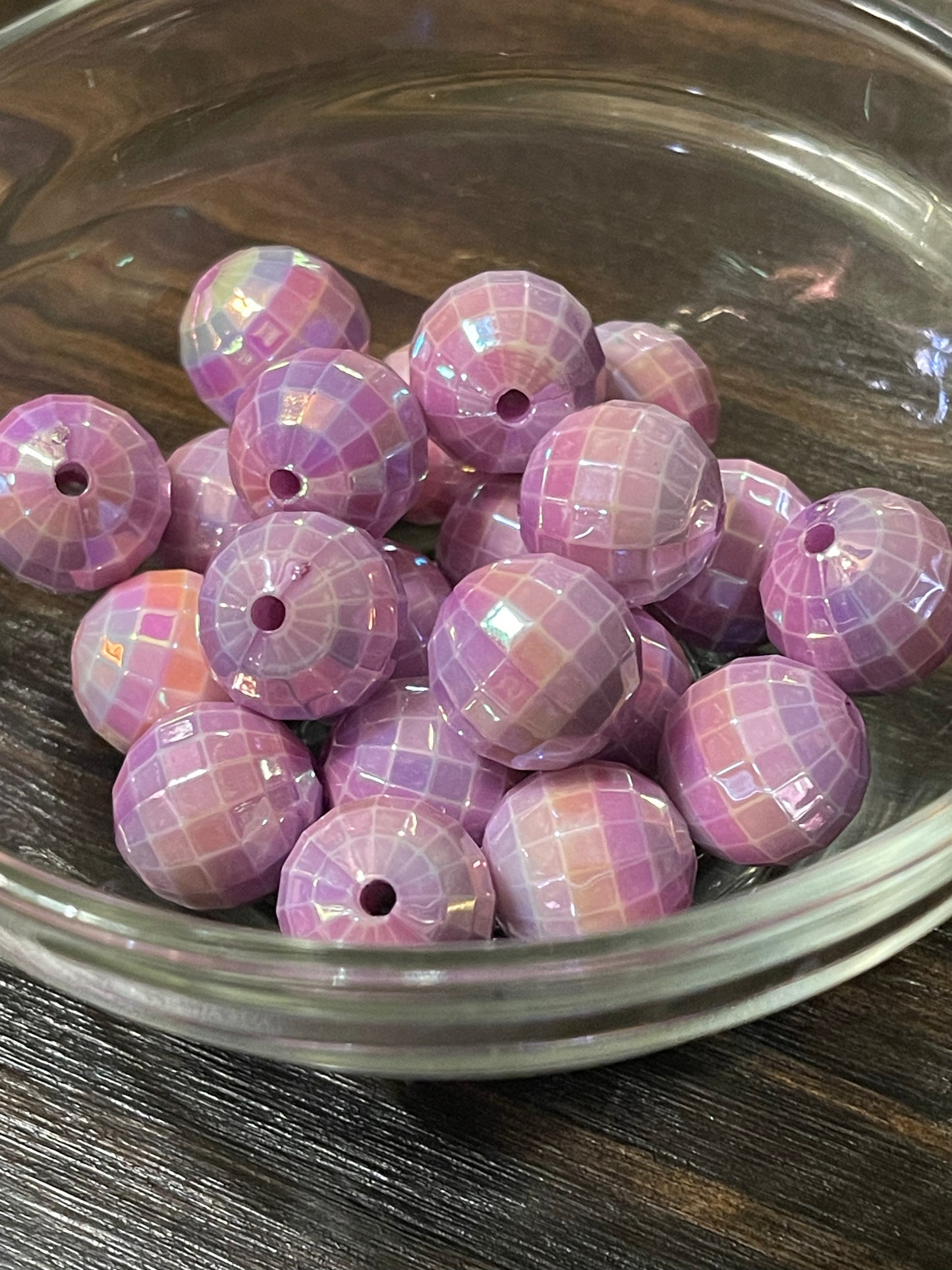 16mm ACRYLIC BEAD Disco Ball w/ ABS Shine (12 Options)
