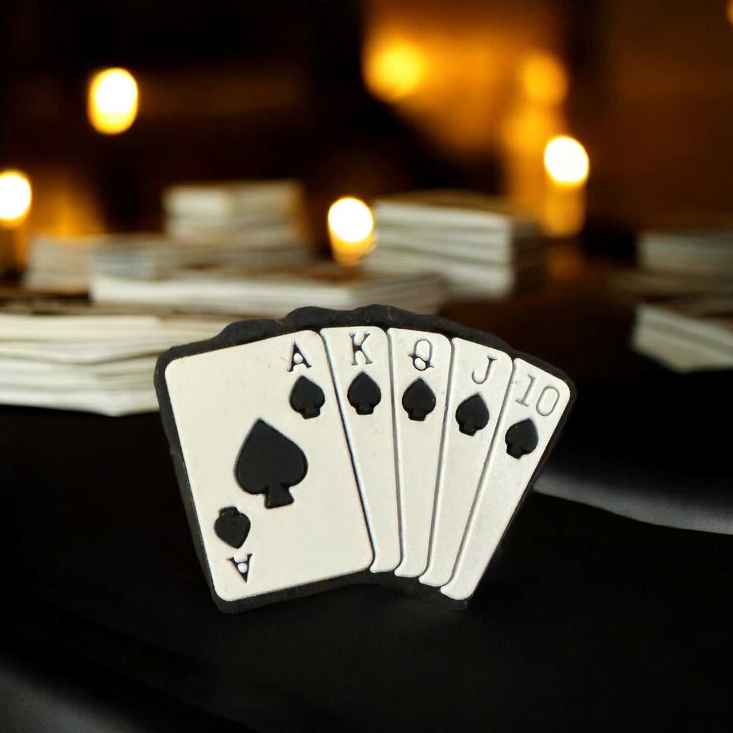 SILICONE FOCAL- Playing Cards-Royal Flush