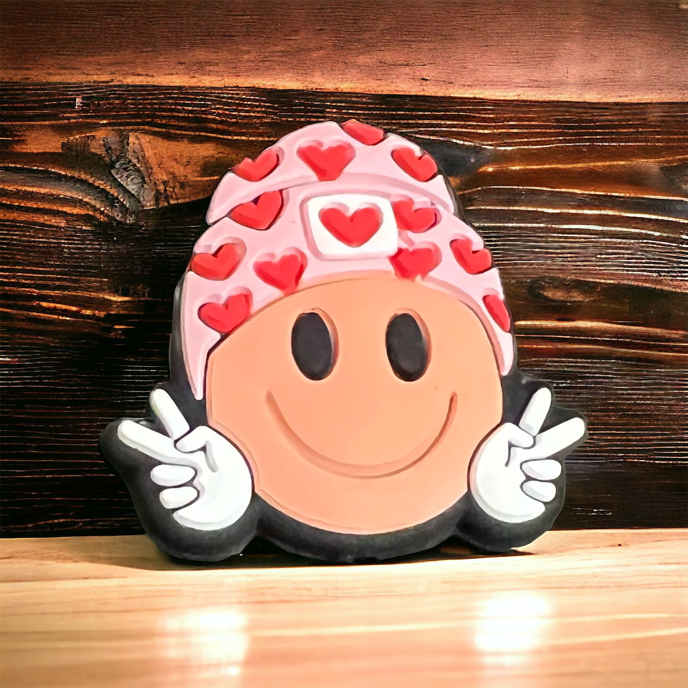 SILICONE FOCAL- Smiley Face Heart hat or for Valentines