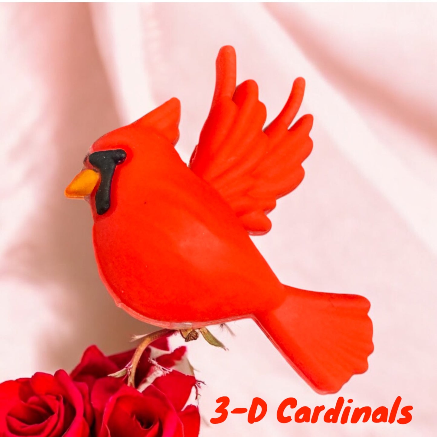 3-D SILICONE FOCAL- Red Cardinal