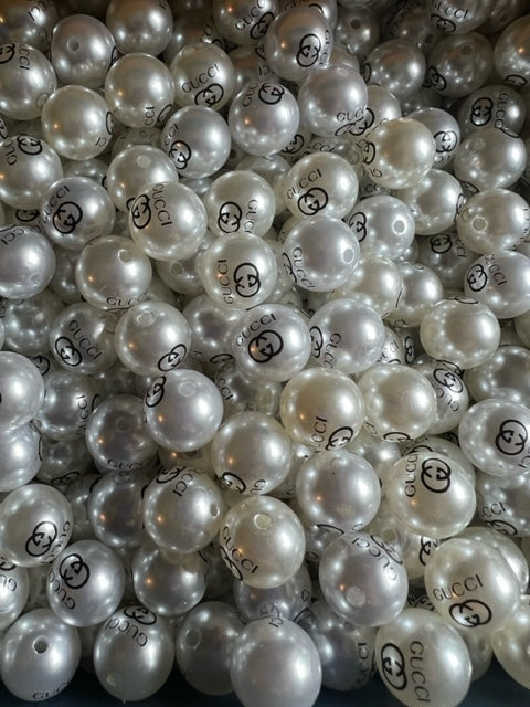 15mm ACRYLIC BEADS (FAUX PEARL) 3 DESIGNS TO CHOOSE FROM
