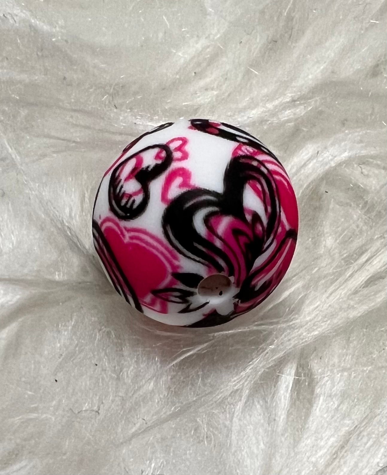 15mm SILICONE BEAD - PRINTED (21 Options)