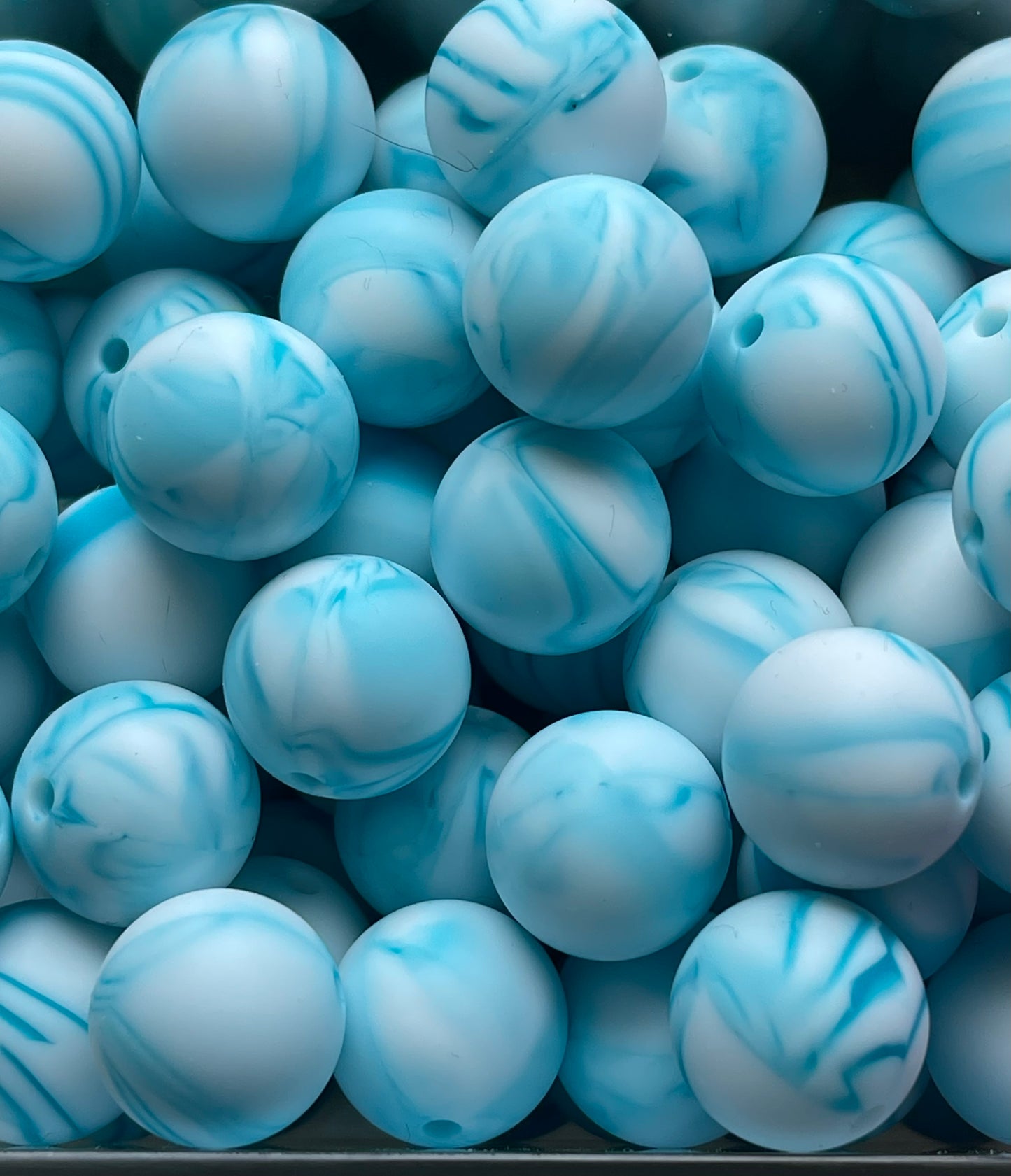 15mm SILICONE BEADS- SWIRLy Marble (10 Options)