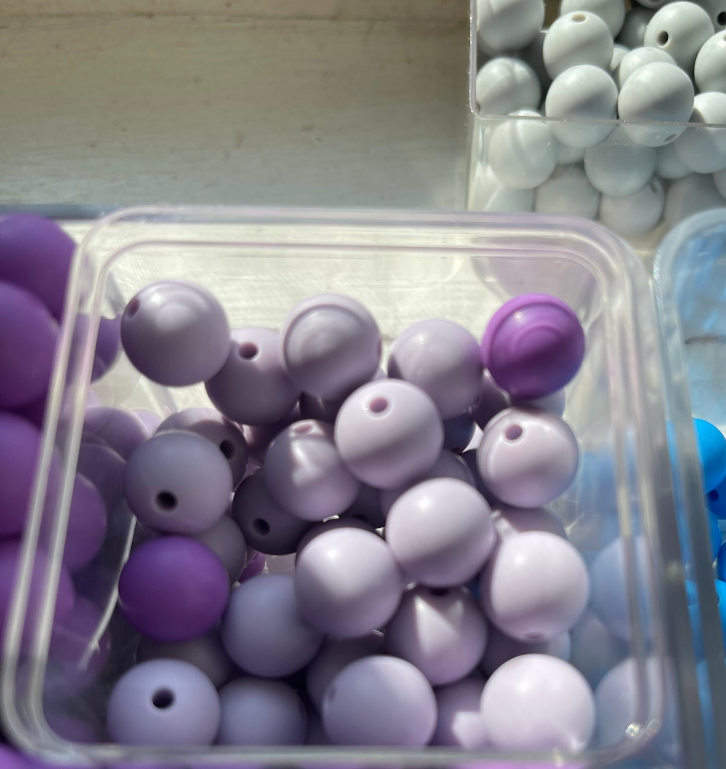 12mm SILICONE BEADS- Blues, Greens, & Purple