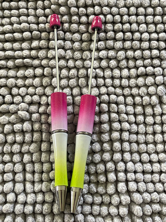 PEN BLANK Dark Pink/Yellow Glitter Ombre