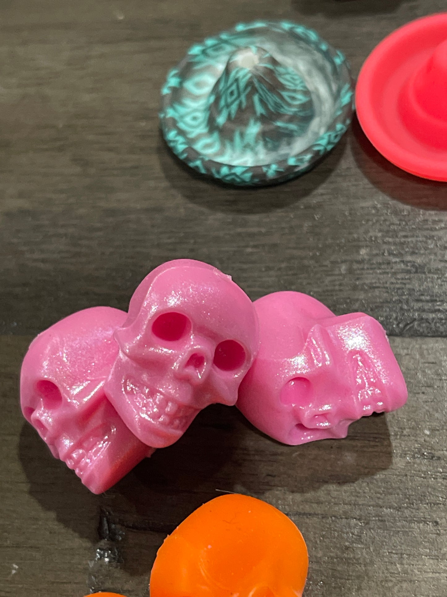 SILICONE FOCAL - Skull Mask/Bones Mexico/Spanish Theme