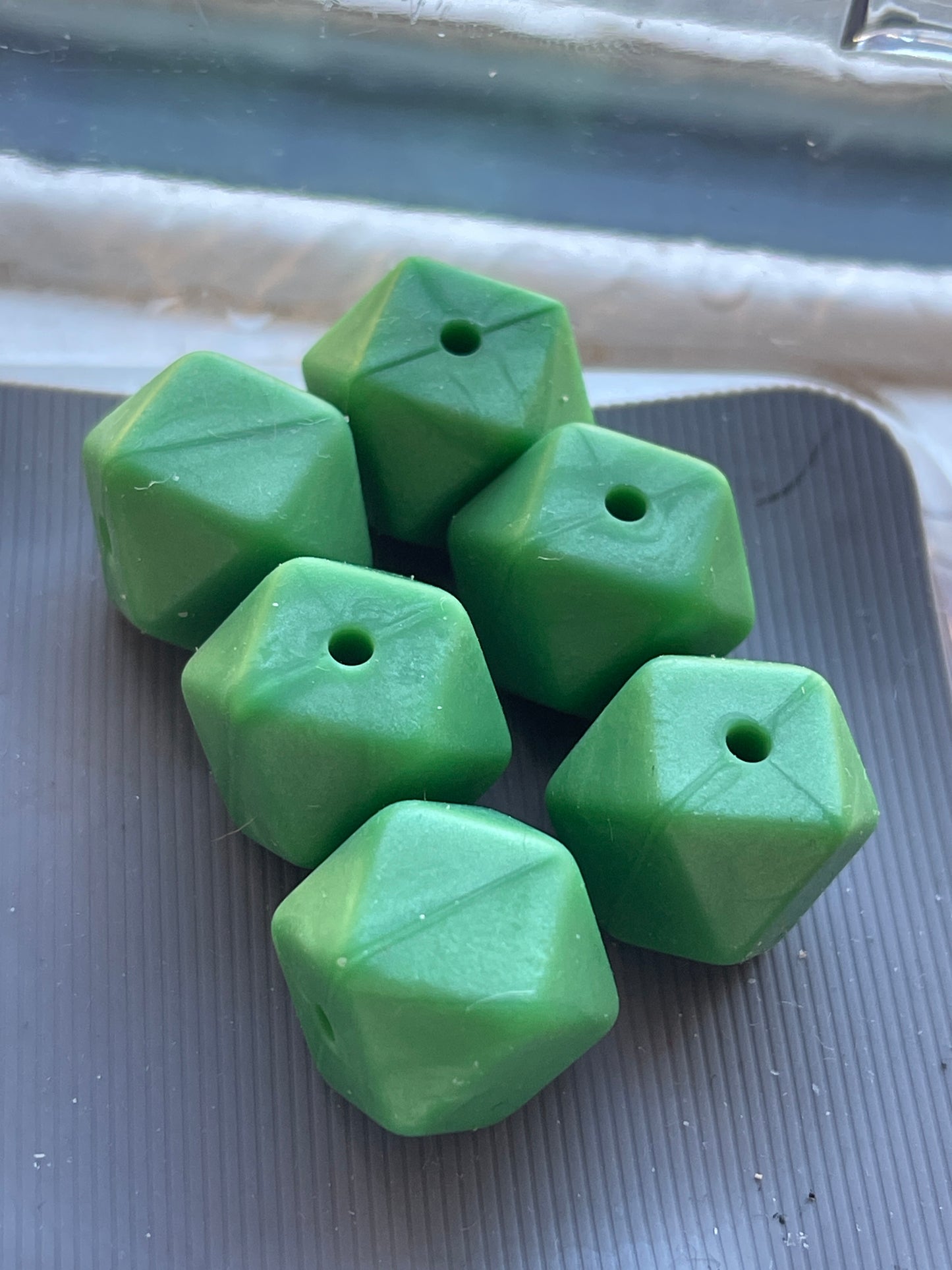 14.3mm SILICONE HEX BEADS (62 Options & Discount Scoop)