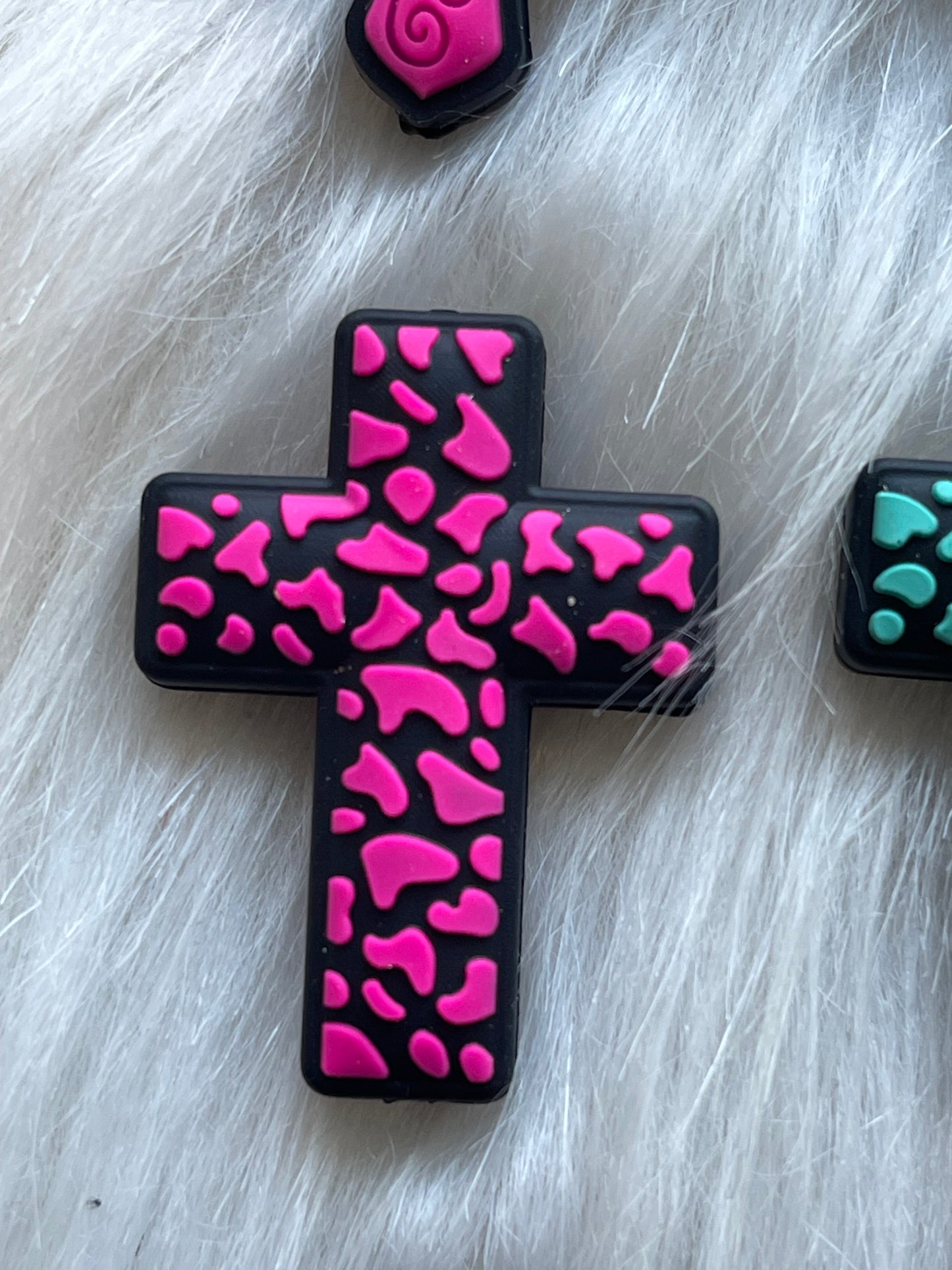 SILICONE FOCAL- Cross, Jesus, Faith (18 Options & Discount Scoops)