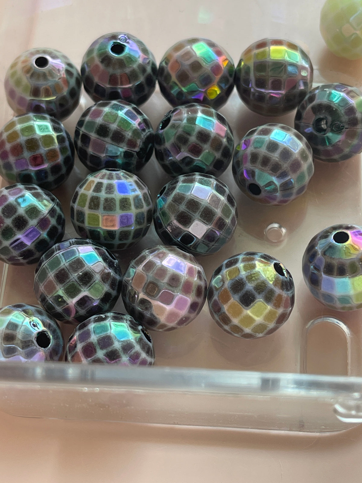 16mm ACRYLIC BEAD Disco Ball w/ ABS Shine (14 Options)