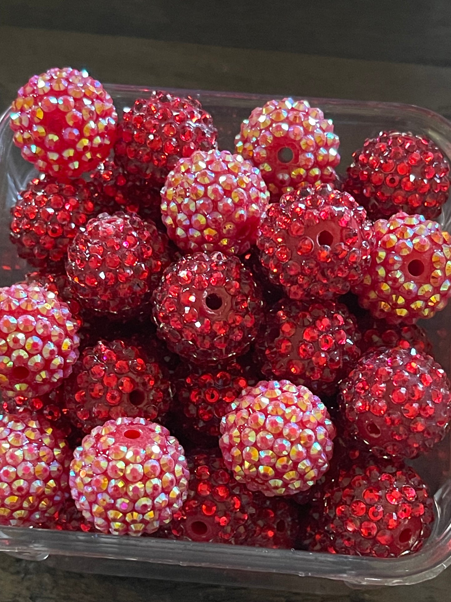 20mm CHUNKY RHINESTONE bubblegum Bead (15 Options)