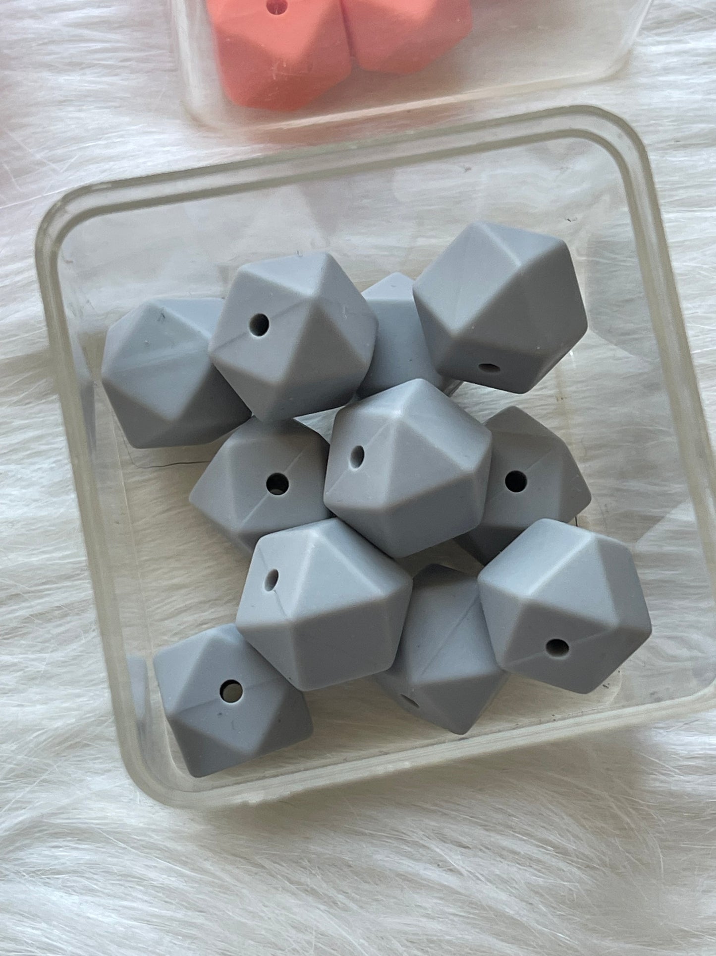 14.3mm SILICONE HEX BEADS (62 Options & Discount Scoop)