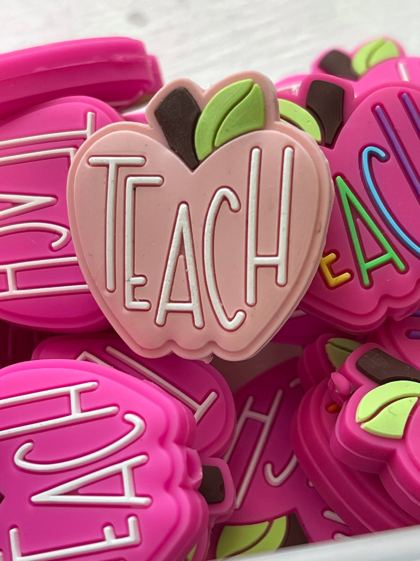 SILICONE FOCALS- SCHOOL TEACHER Theme (26 OPTIONS & Discount Scoops)