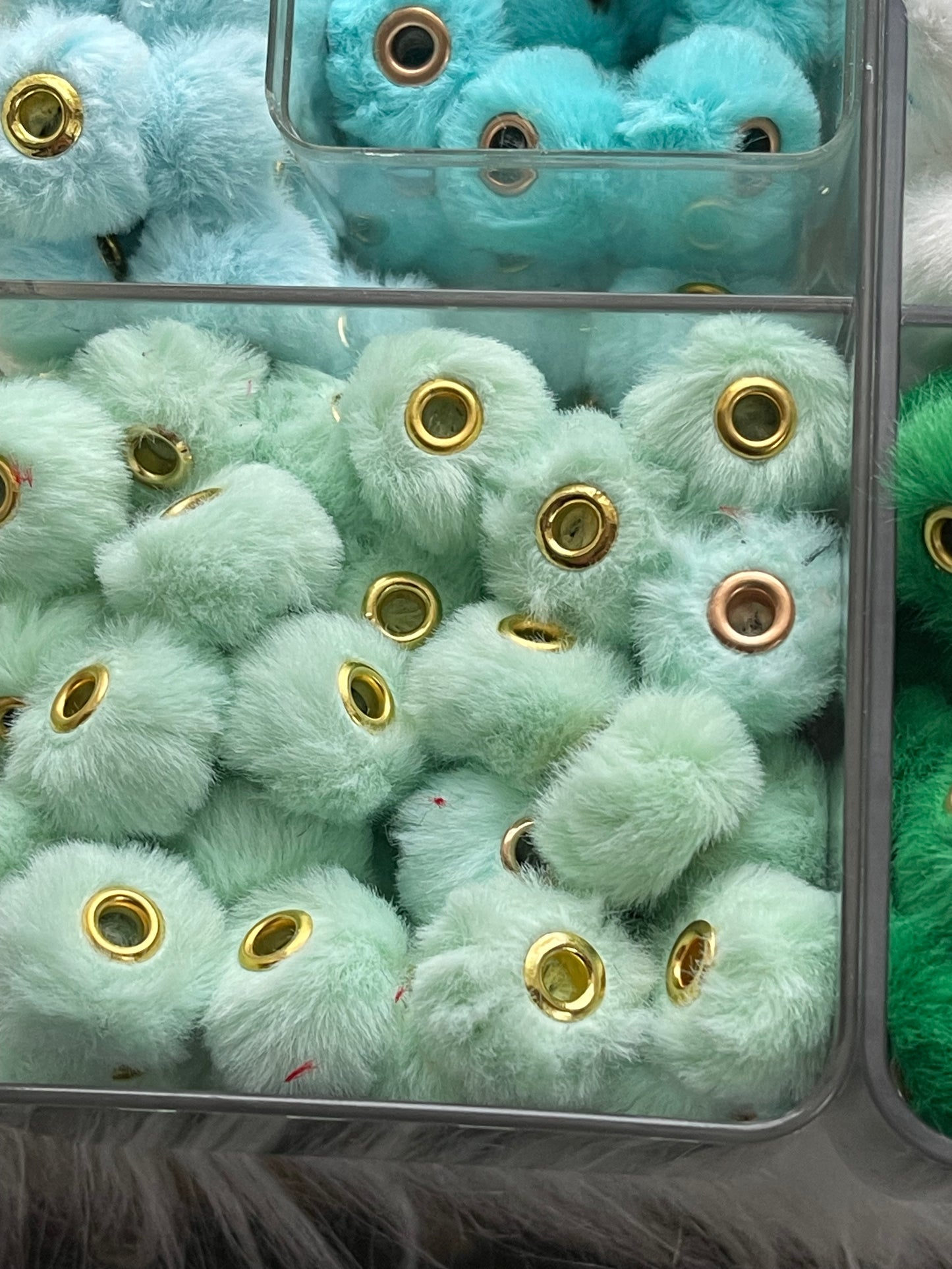 Spacers- 14mm Soft Fuzzy (35 colors)(Faux Rabbit Fur)