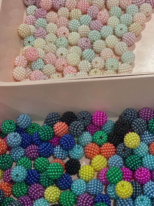 15mm ACRYLIC BEAD- Waxberry beads (2 Options)