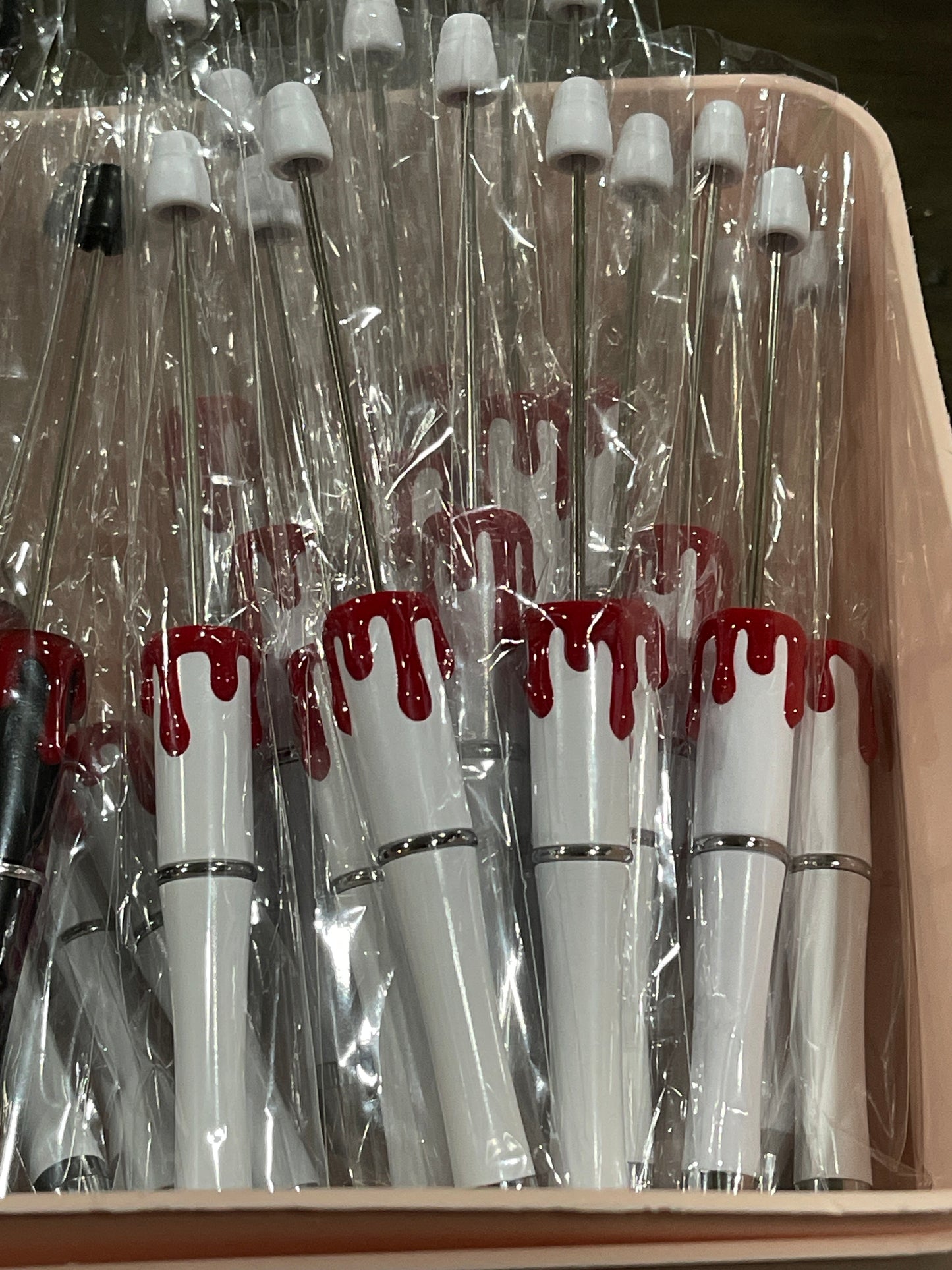 PEN BLANK Printed Blood drip Halloween Theme in Black or White