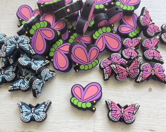 SILICONE FOCALS- Butterflies (2 COLOR OPTIONS)