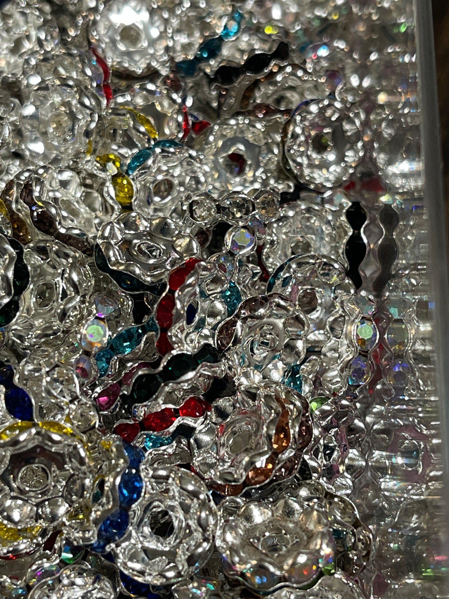 SPACERS-12mm WAVY RHINESTONES  4 Options