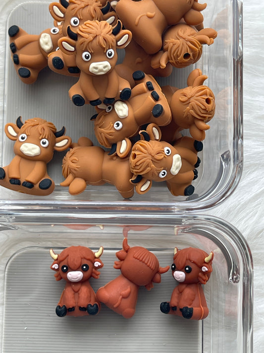 3D SILICONE FOCAL- Highland Cow
