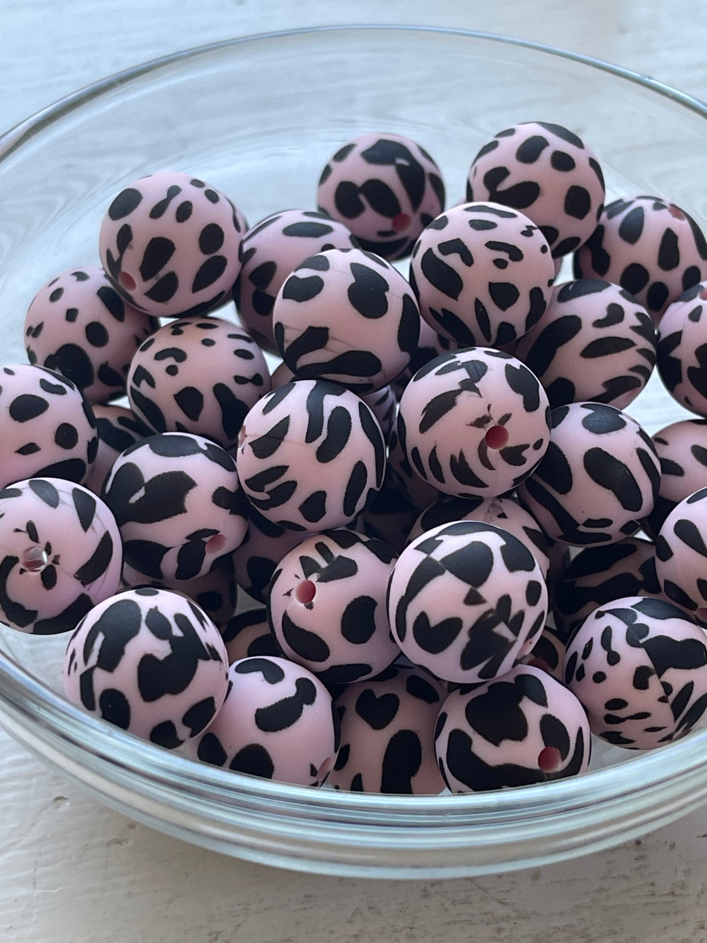 15mm SILICONE BEAD - PRINTED (21 Options)