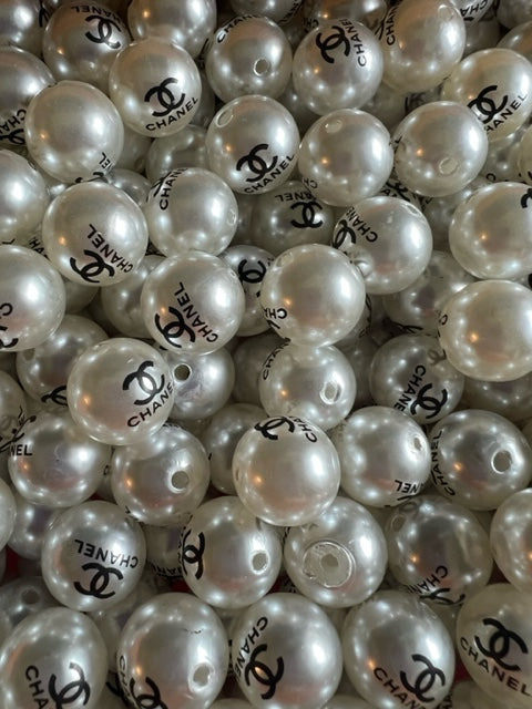 15mm ACRYLIC BEADS (FAUX PEARL) 3 DESIGNS TO CHOOSE FROM
