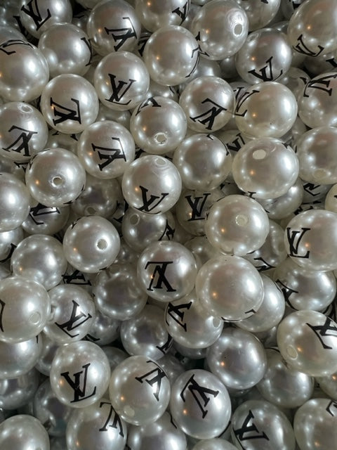 15mm ACRYLIC BEADS (FAUX PEARL) 3 DESIGNS TO CHOOSE FROM