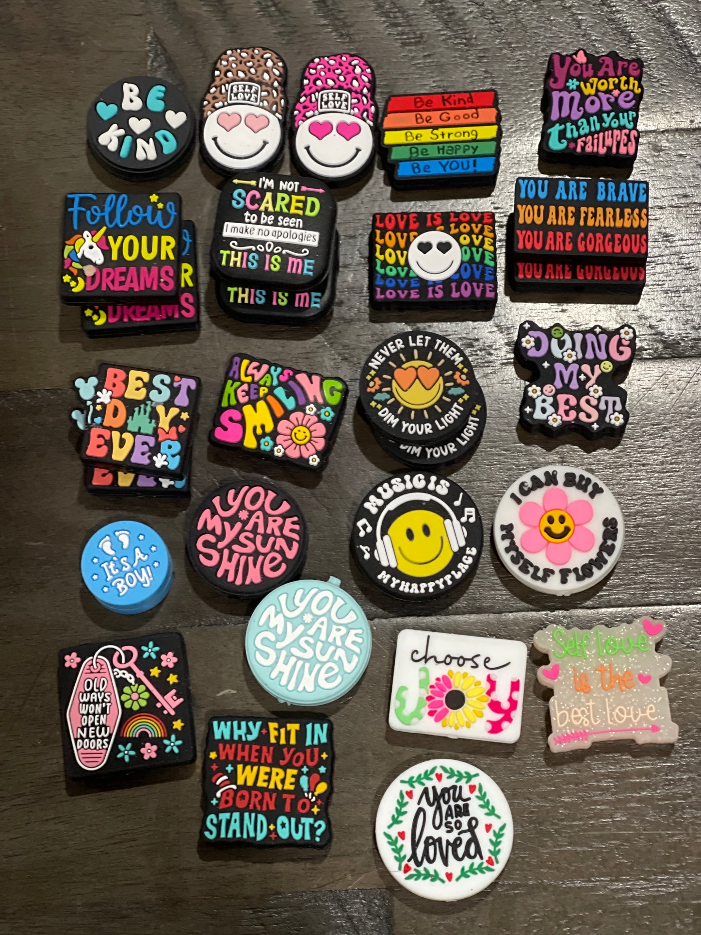 SILICONE FOCAL - Love/Happy Theme- Low Inventory