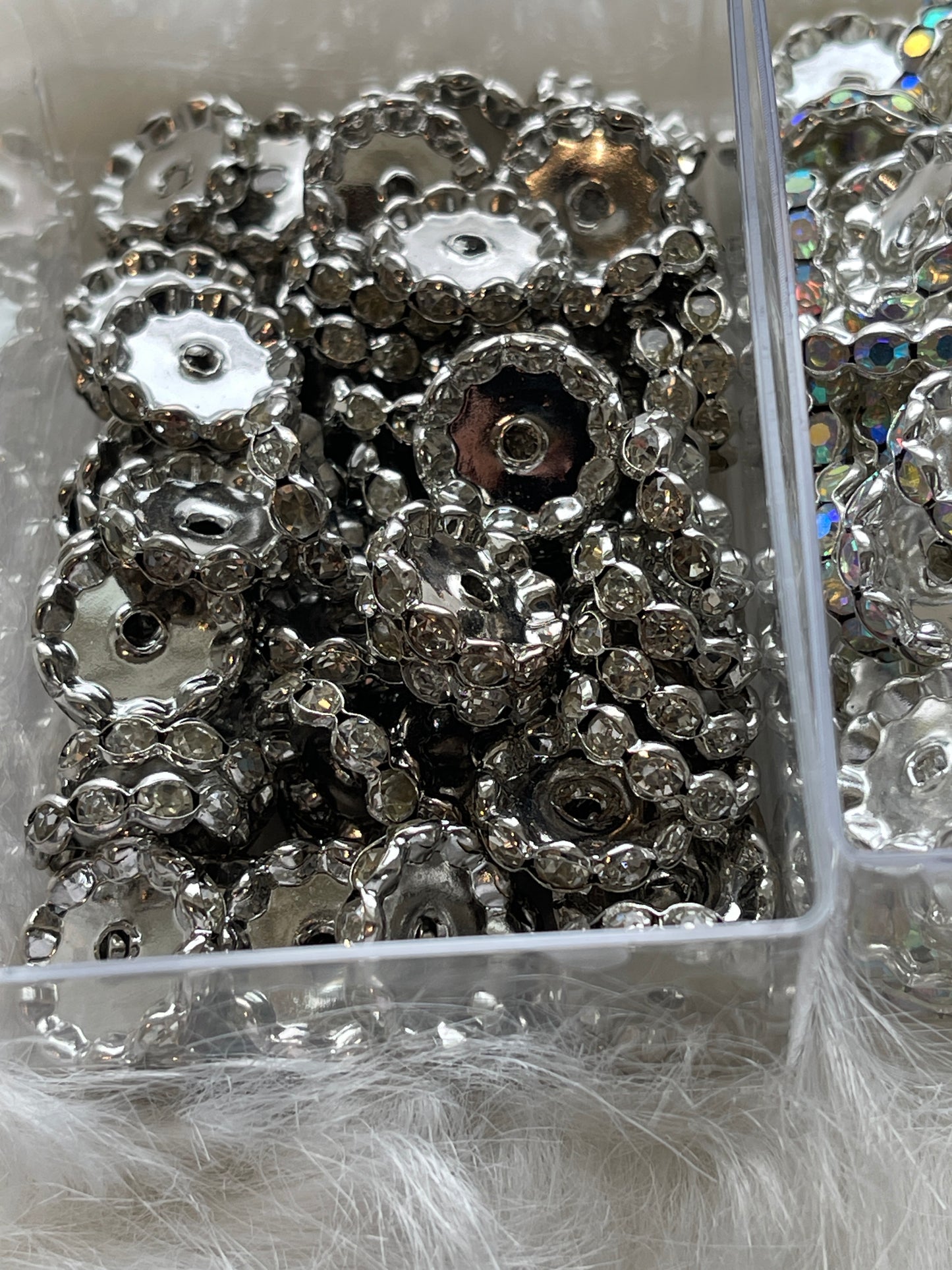 SPACERS-15mm RHINESTONES-WAVY (3 Options)