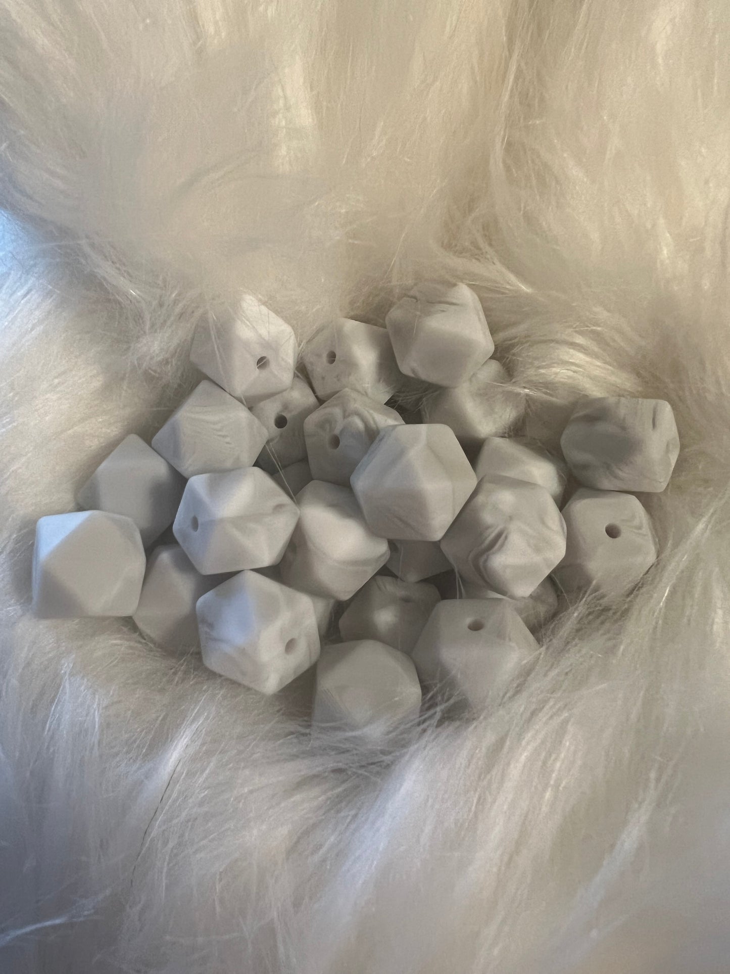 14.3mm SILICONE HEX BEADS (62 Options & Discount Scoop)