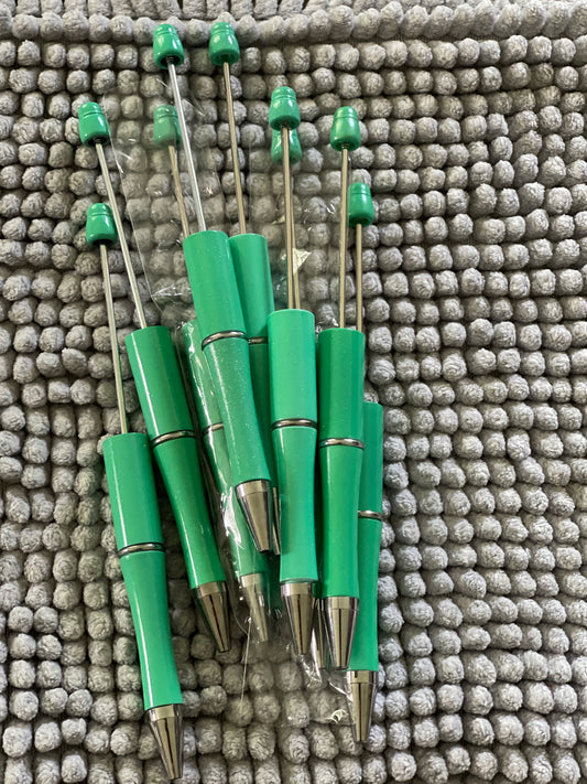 PEN BLANK Lt Green Cream Glitter