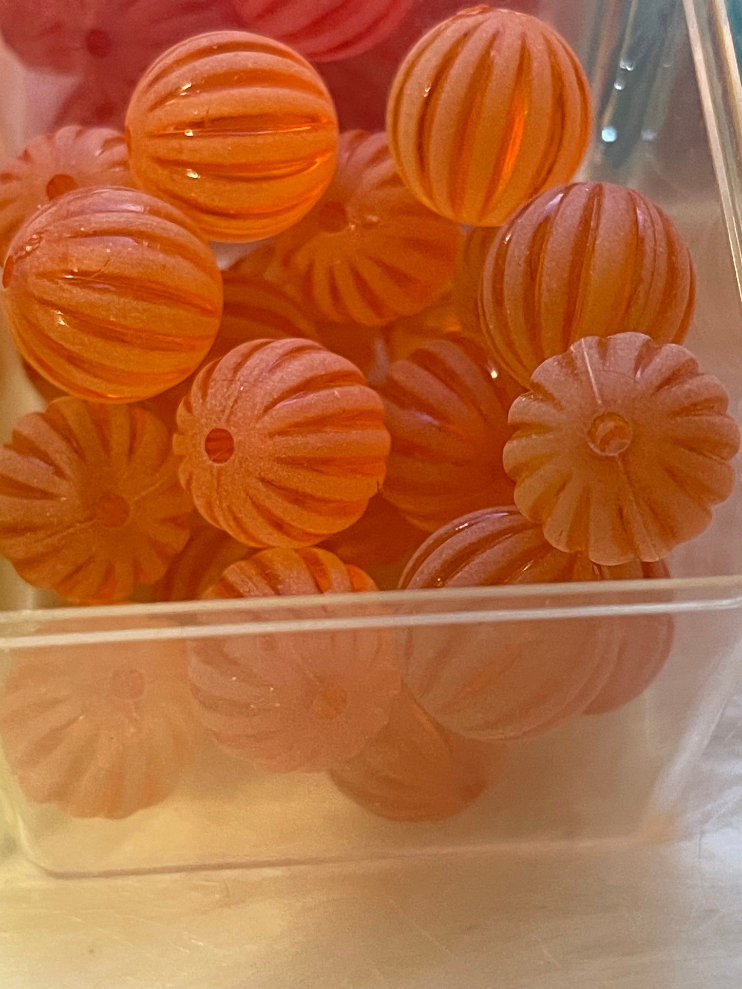 15mm ACRYLIC BEAD- STRIPE Style (9 COLOR OPTIONS)