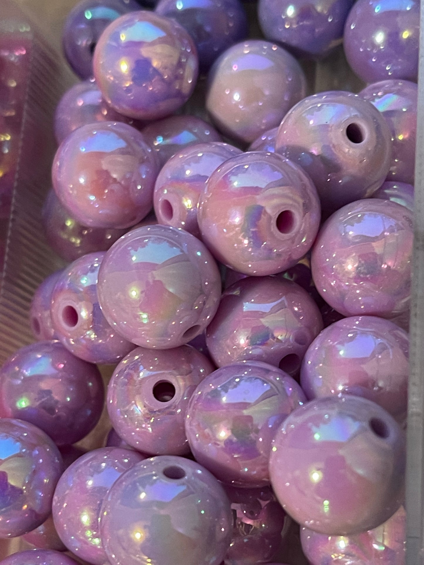 16mm ACRYLIC Bead SOLID COLORS w ABS Shine (24 Options)