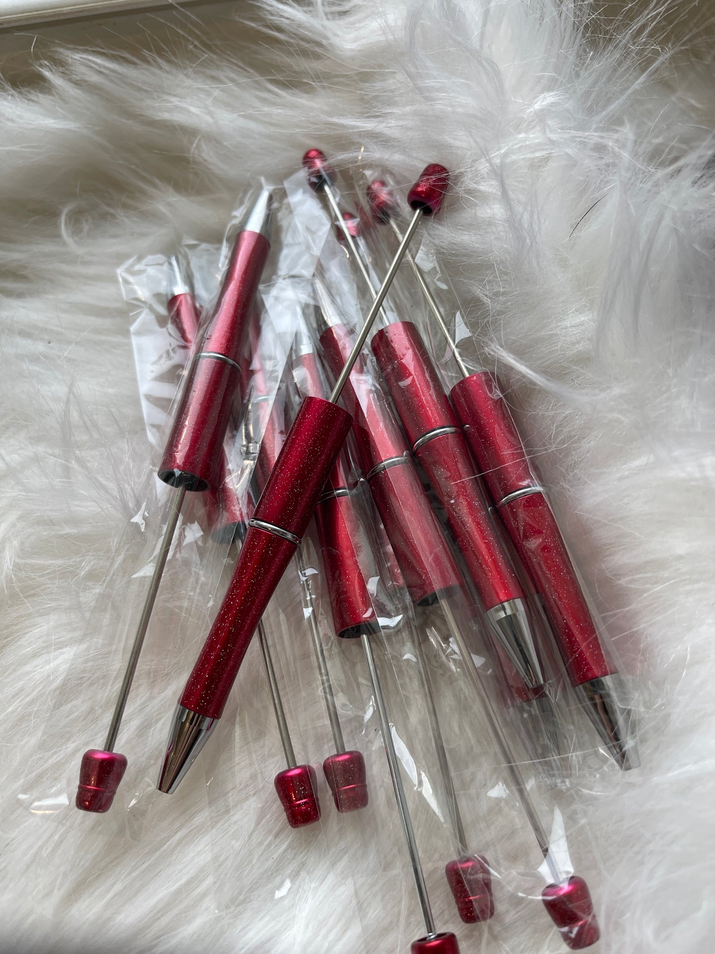 PEN BLANK DEEP RED Glitter (quantity discount available)