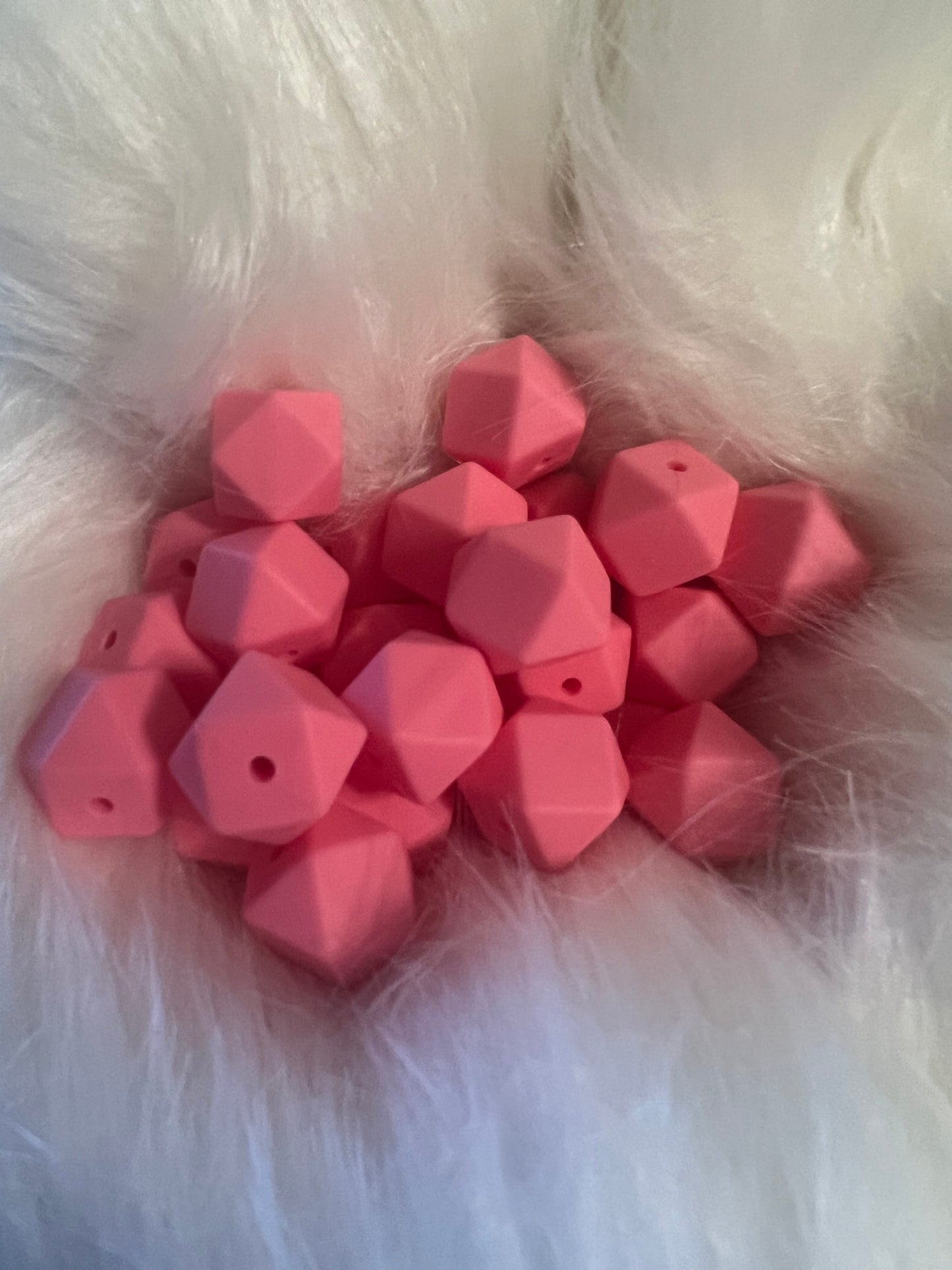14.3mm SILICONE HEX BEADS (62 Options & Discount Scoop)