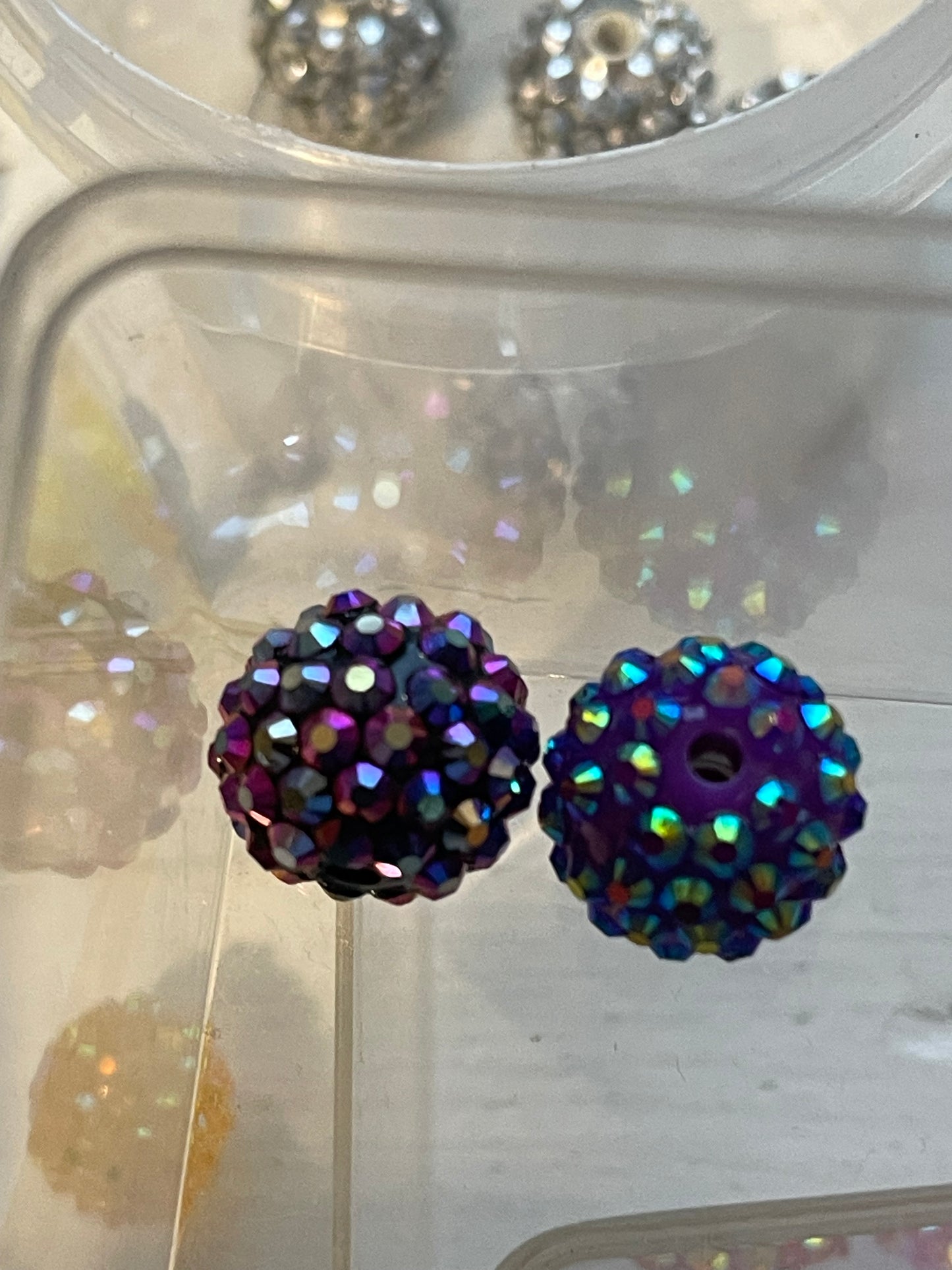 16mm CHUNKY ABS RHINESTONE Bead (15 Color Options)
