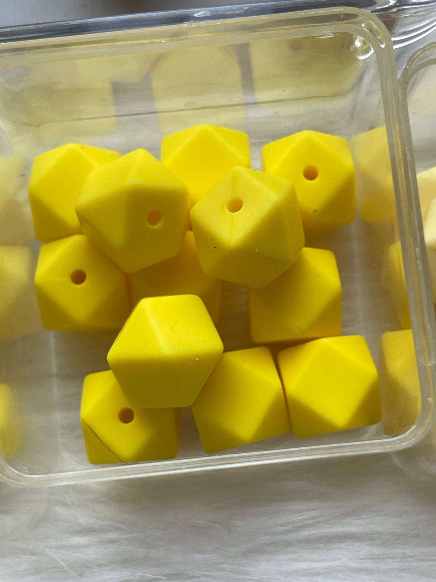 14.3mm SILICONE HEX BEADS (62 Options & Discount Scoop)