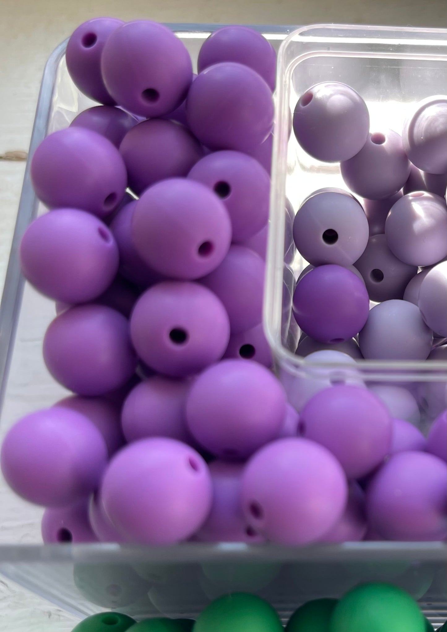 12mm SILICONE BEADS- Blues, Greens, & Purple