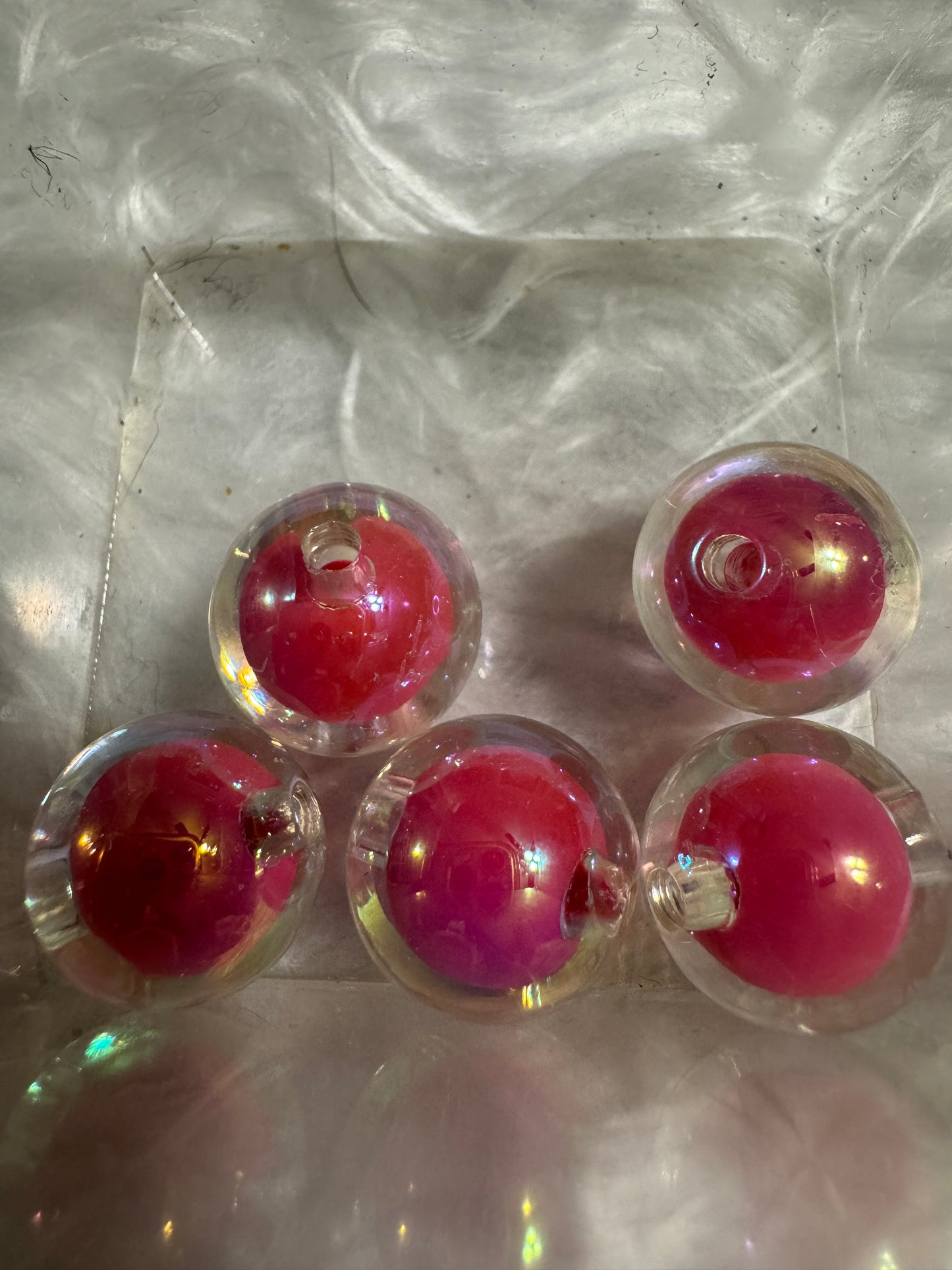 16mm ACRYLIC BEAD- Solid Colors (Double Layer) (10 Options)